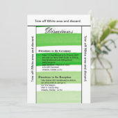 3.5x6 richtingen Kaart Ombre Streep Groene lijn Ve (Staand voorkant)