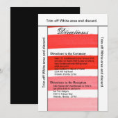 3.5x6 richtingen Kaart Ombre Streep Rode lijn Verv (Voorkant / Achterkant)