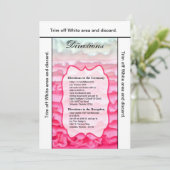 3.5x6 richtingen Kaart Ombre Streep Roze Frosting (Staand voorkant)