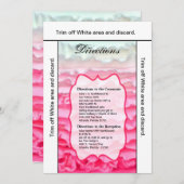 3.5x6 richtingen Kaart Ombre Streep Roze Frosting (Voorkant / Achterkant)