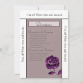 3.5x6 Richtingen Kaart Paars Roos (Voorkant)