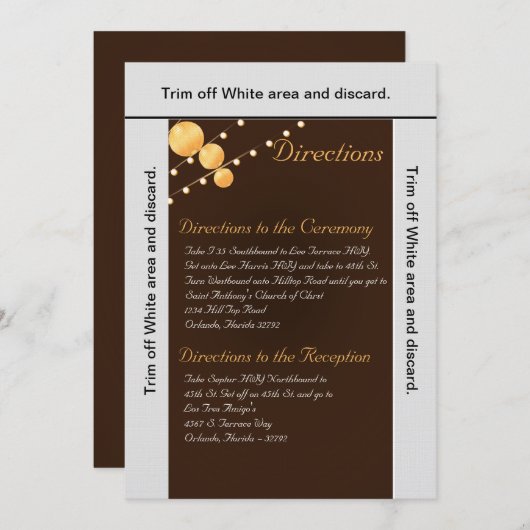 3.5x6 richtingen Kaart papieren lantaarns br (Voorkant / Achterkant)