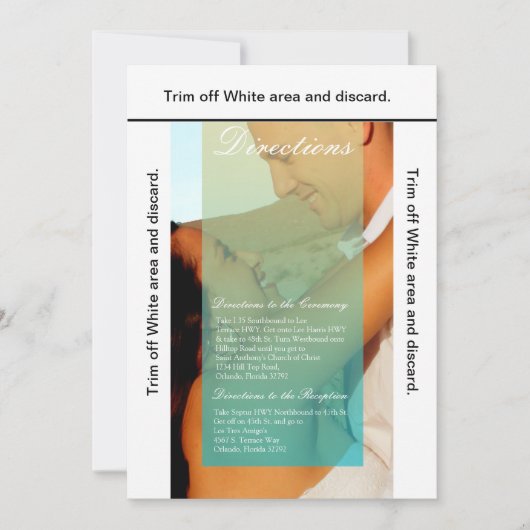 3.5x6 richtingen Kaart Sunset Fade Blauwgroen Blue (Voorkant)