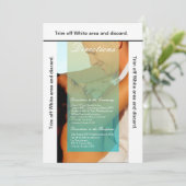 3.5x6 richtingen Kaart Sunset Fade Blauwgroen Blue (Staand voorkant)