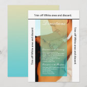 3.5x6 richtingen Kaart Sunset Fade Blauwgroen Blue (Voorkant / Achterkant)