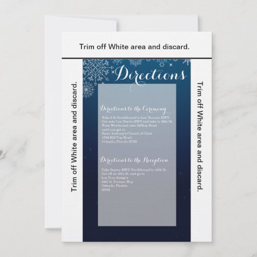 3.5x6 Richtingen Kaart wintersneeuwvlokken sneeuwi (Voorkant)