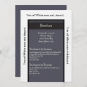 3.5x6 Richtingen Kaart zwart Stropdas bevestigen (Voorkant / Achterkant)