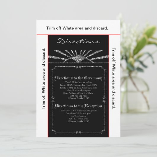 3.5x6-richtingenkaart Art Deco Roaring 20s GATSBY Kaart (Staand voorkant)