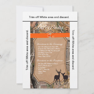 3.5x6 Richtingenkaart Jagers Camo Camoflauge Deer Kaart