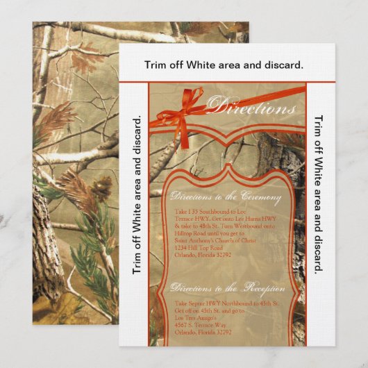 3.5x6 Richtingenkaarten voor jagers Camofloug Kaart (Voorkant / Achterkant)