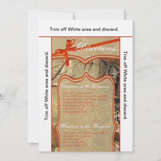 3.5x6 Richtingenkaarten voor jagers Camofloug Kaart (Voorkant)