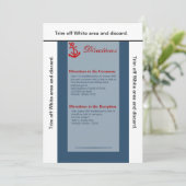 3.5x6 Richtingkaartje Navy Scheepsknoop Anker Kaart (Staand voorkant)