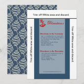 3.5x6 Richtingkaartje Navy Scheepsknoop Anker Kaart (Voorkant / Achterkant)