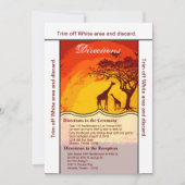 3.5x6 Routebeschrijving Kaart African Safari Giraf (Voorkant)