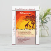 3.5x6 Routebeschrijving Kaart African Safari Giraf (Staand voorkant)