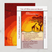 3.5x6 Routebeschrijving Kaart African Safari Giraf (Voorkant / Achterkant)