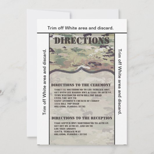 3.5x6 routebeschrijving Kaart Army Air Force OCP C (Voorkant)