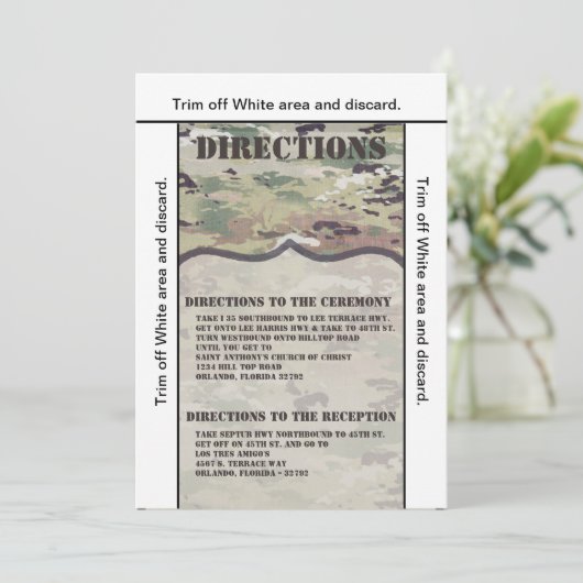 3.5x6 routebeschrijving Kaart Army Air Force OCP C (Staand voorkant)