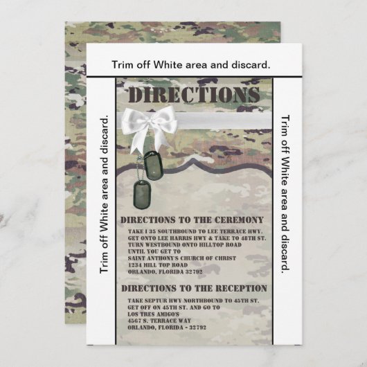 3.5x6 routebeschrijving Kaart Army Air Force OCP C (Voorkant / Achterkant)