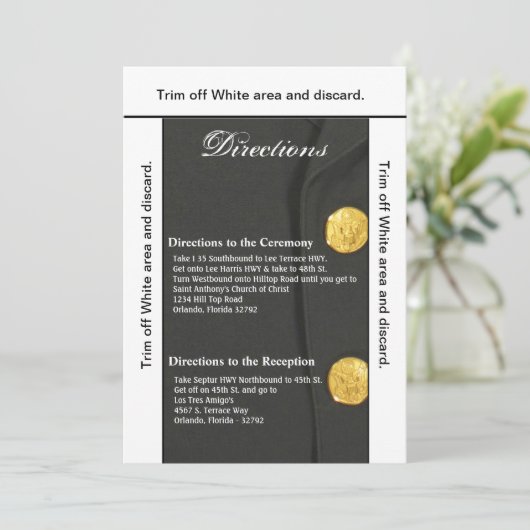 3.5x6 Routebeschrijving Kaart ARMY JURK GROEN UNIF (Staand voorkant)