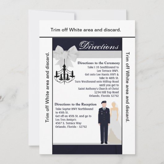 3.5x6 Routebeschrijving Kaart ARMY Uniform Blues B (Voorkant)