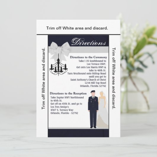 3.5x6 Routebeschrijving Kaart ARMY Uniform Blues B (Staand voorkant)