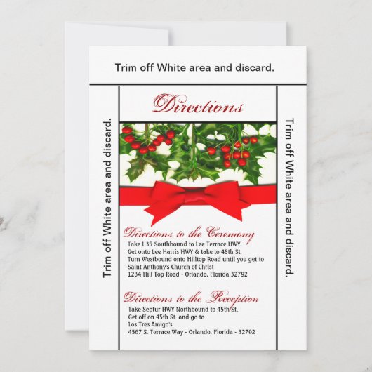 3.5x6 Routebeschrijving Kaart Baughs Holly Berry C (Voorkant)