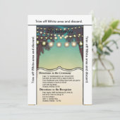 3.5x6 Routebeschrijving Kaart Beach Sunset Palm Tr (Staand voorkant)