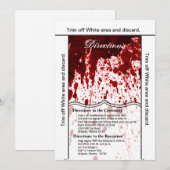 3.5x6 Routebeschrijving Kaart Bloed Splatter Vampi (Voorkant / Achterkant)