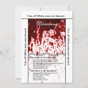 3.5x6 Routebeschrijving Kaart Bloed Splatter Vampi