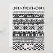 3.5x6 Routebeschrijving Kaart Boho Buffalo Tribal  (Achterkant)