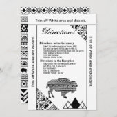 3.5x6 Routebeschrijving Kaart Boho Buffalo Tribal  (Voorkant / Achterkant)