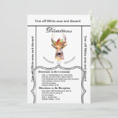 3.5x6 Routebeschrijving Kaart boho hert Buck Head (Staand voorkant)