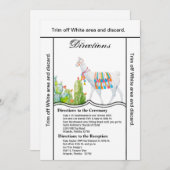 3.5x6 Routebeschrijving Kaart Boho Llama Bohemian  (Voorkant / Achterkant)