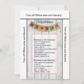 3.5x6 Routebeschrijving Kaart Burlap Mr en Mrs Ban (Voorkant)