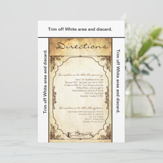 3.5x6 Routebeschrijving Kaart  Ceremonie Ring Exch (Staand voorkant)