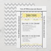 3.5x6 Routebeschrijving Kaart Chevron Stripe Geel  (Voorkant / Achterkant)