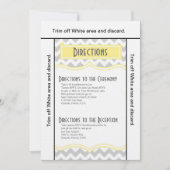 3.5x6 Routebeschrijving Kaart Chevron Stripe Geel  (Voorkant)