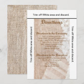 3.5x6 Routebeschrijving Kaart Country Lace Handker (Voorkant / Achterkant)