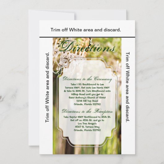 3.5x6 Routebeschrijving Kaart Crystal Chandelier O (Voorkant)