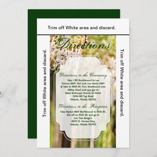 3.5x6 Routebeschrijving Kaart Crystal Chandelier O (Voorkant / Achterkant)