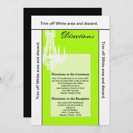 3.5x6 Routebeschrijving Kaart Crystal Kroonluchter (Voorkant / Achterkant)