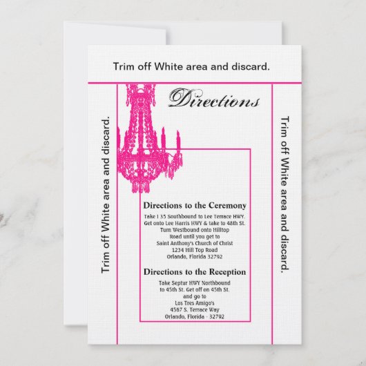 3.5x6 Routebeschrijving Kaart Crystal Kroonluchter (Voorkant)