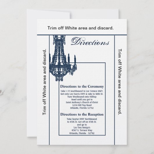 3.5x6 Routebeschrijving Kaart Crystal Kroonluchter (Voorkant)