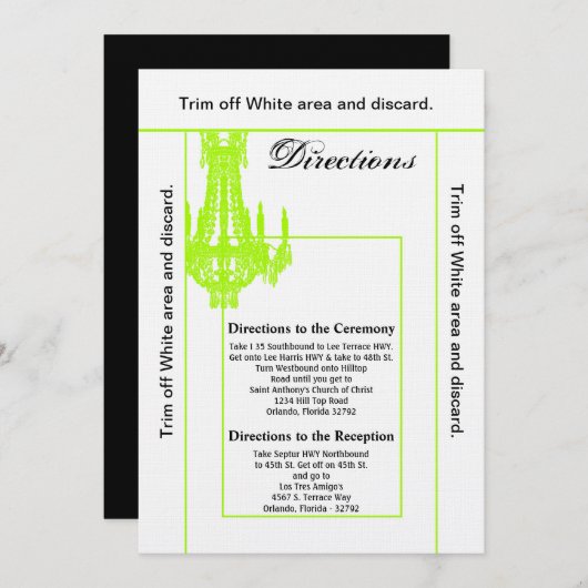 3.5x6 Routebeschrijving Kaart Crystal Kroonluchter (Voorkant / Achterkant)