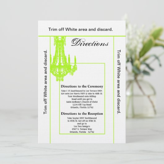 3.5x6 Routebeschrijving Kaart Crystal Kroonluchter (Staand voorkant)