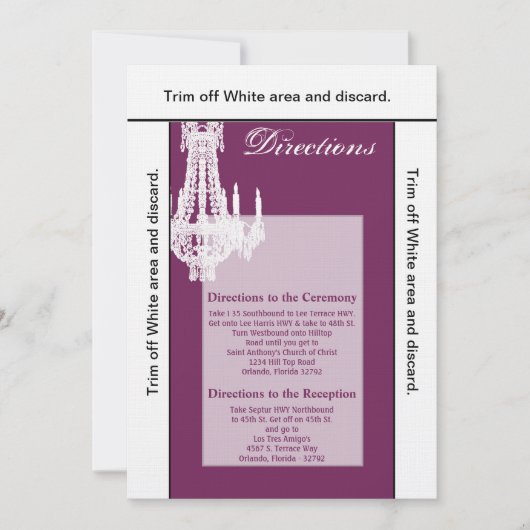 3.5x6 Routebeschrijving Kaart Crystal Kroonluchter (Voorkant)