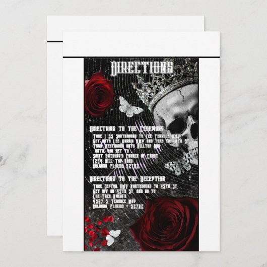 3.5x6 Routebeschrijving Kaart Haunting Adeline Zad (Voorkant / Achterkant)