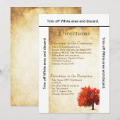 3.5x6 Routebeschrijving Kaart Herfst Tree Gerijpt  (Voorkant / Achterkant)