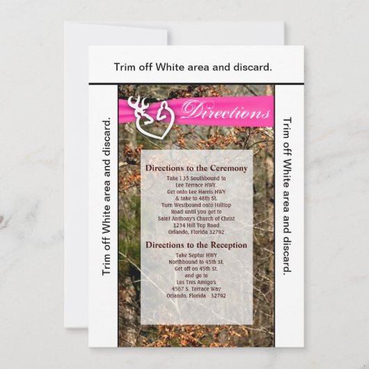 3.5x6 Routebeschrijving Kaart Hertenpaar Doe Buck  (Voorkant)